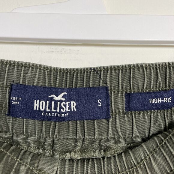 Hollister Women’s Size Small Green High Rise Jogger Pants Drawstring Streetwear - Picture 4 of 9